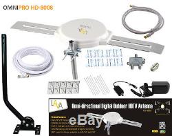 Lava Omni-directional Outdoor Hdtv Vhf Tv Antenna Hd-8008 Cable Install Kit