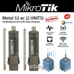 Mikrotik Metal 52 ac 2.4/5GHz AP Backbone CPE 6dBi/8dBi Omni Antenna 2 UNITS US
