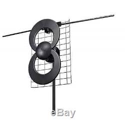 New Black Indoor/Outdoor Non-Amplified Omni-Directional HDTV UHF VHF Antenna