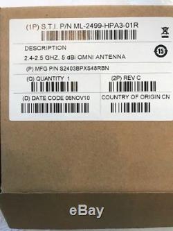 New & in Box (9) total SYMBOL ML-2499-HPA3-01 OMNI ANTENNA WITH ADAPTER CABLE