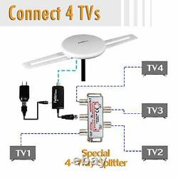 Newest 2020 HDTV Antenna 360° Omnidirectional Amplified Outdoor TV Antenna