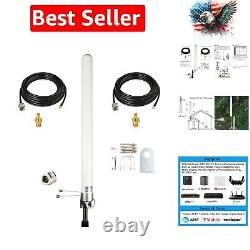 Omni-Directional 4G LTE Antenna for Routers with 10m Extension Cables & Adapters