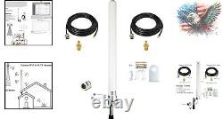 Omni-Directional 4G LTE Antenna for Routers with 10m Extension Cables & Adapters