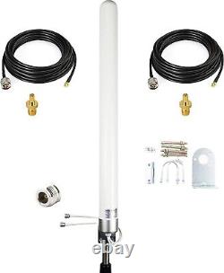 Omni-Directional 4G LTE Antenna for Routers with 10m Extension Cables & Adapters