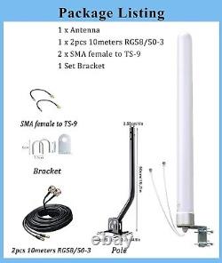 Omni-Directional 4G LTE MIMO Antenna with 10M Cable for Enhanced Internet Speed