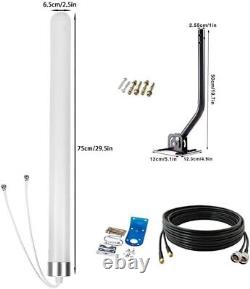 Omni-Directional 4G LTE MIMO Antenna with 10M Cable for Enhanced Internet Speed