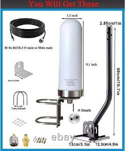 Omni Directional Cellular Antenna Kit 698-6000MHz 10dBi with Pole Included