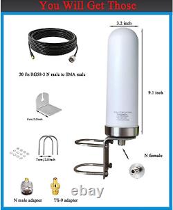 Omni Directional Outdoor 4G 5G LTE GSM Cellular Antenna for Routers and Cell Pho