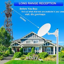 Omni Directional TV Antenna Outdoor, Outdoor Antenna for Smart TV, 720° Long Ran