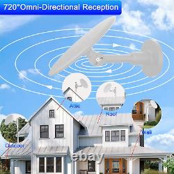 Omni Directional TV Antenna Outdoor, Outdoor Antenna for Smart TV, 720° Long Ran