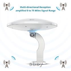 Omni Directional Tv Antenna Outdoor, Antop Digital Amplified Antenna Built in