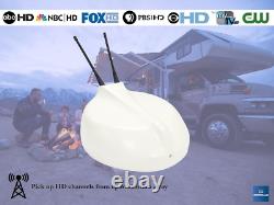 Omnidirectional Amplified RV TV Antenna Continu. Us HD Ready 360° Digital Recep