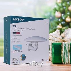 Outdoor Amplified HDTV Antenna, ANTOP UFO 360 Omni-directional Reception, 65