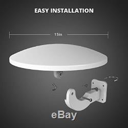 Outdoor Amplified HDTV Antenna Omni-Directional 65 Miles Range Attic Roof RV