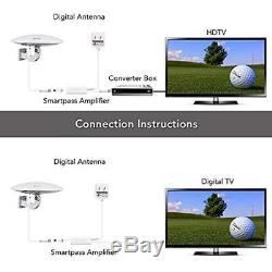 Outdoor Amplified TV Antennas HDTV Antenna, UFO 360 Omni-directional Reception