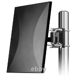 Outdoor Indoor Amplified Digital HD TV Antenna Long Range Omni-Directional Black
