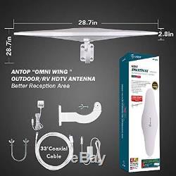 Outdoor/RV HDTV Antenna ANTOP Omni-Directional Wing TV Antenna with Smartpa