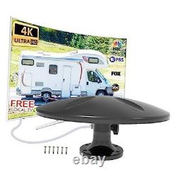 Outdoor TV Antenna 360° Omni-Directional Reception Long 100+ Miles'black