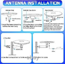 Outdoor TV Antenna 360° omnidirectional Reception Over 100 Miles Range Enhanc