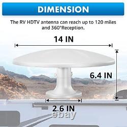 Outdoor TV Antenna 360° omnidirectional Reception Over 100 Rv camper antenna