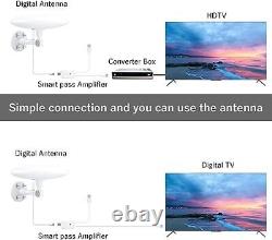Outdoor TV Antenna 8K 4K 1080P Supports 500+ Miles Range 360° Omnidirectional