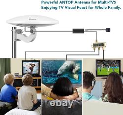 Outdoor TV Antenna AT-414B 360°Omni-Directional Outdoor HDTV Antenna 65 Miles