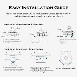 Outdoor TV Antenna Outdoor Digital HDTV Antenna, RV TV Antenna Amplified Digi