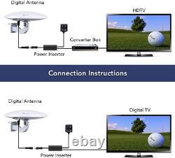 PL-414BG Outdoor Amplified HD TV Antenna UFO Long Range with Built-In Amplifier