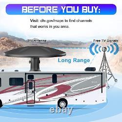 RV TV Antenna Outdoor Long Range, 360° Omni-Directional Reception Digital HD