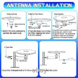 RV TV Antenna Outdoor Long Range, 360° Omni-Directional Reception Digital HD