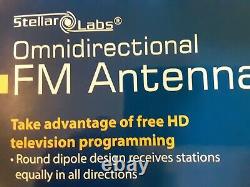 Stellar Labs Omni Directional Outdoor HDTV FM Antenna & 30dB High Gain Amplifier
