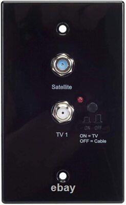 TV-X Omni-Directional Amplified TV/AM/FM Antenna and Distribution Plate (Black)