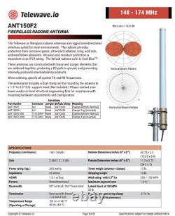 Telewave ANT-150F2 Omnidirectional Collinear Base Antenna, 148-174 MHz