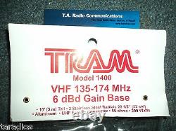 Tram 1400 VHF 2 METER BASE STATION ANTENNA Radios HAM MURS Marine 136 174 Mhz