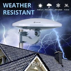 UFO 360° Omni-Directional Reception Outdoor TV Antenna 65 Miles Range with & 4G
