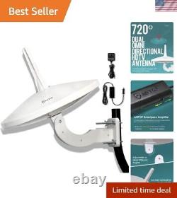 UFO 720° Dual Omni HDTV Antenna Max 65 Miles Range for Outdoor & RV Use