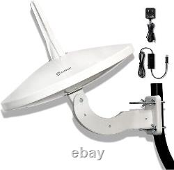 UFO 720° Dual Omni HDTV Antenna Max 65 Miles Range for Outdoor & RV Use