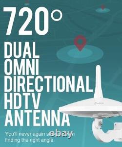 UFO 720° Dual Omni HDTV Antenna Max 65 Miles Range for Outdoor & RV Use