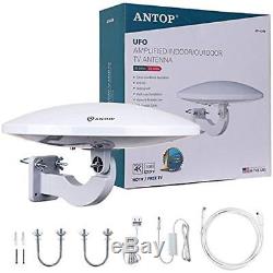 UFO TV Antennas 360 Omni-Directional Outdoor HDTV 65 Miles Range With Smartpass