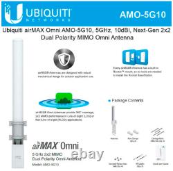 Ubiquiti AMO-5G10 5GHz 10dBi MIMO airMAX Omni Antenna 2x2 MIMO Dual Polarity