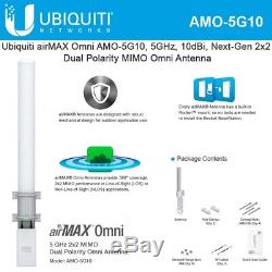 Ubiquiti AMO-5G10 5GHz 10dBi MIMO airMAX Omni Antenna pair with RocketM5