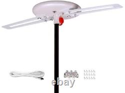 Upgraded 2024 Omni-Directional Outdoor HD Digital TV Antenna 360 Degree, 4TVs