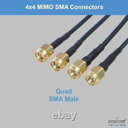 Vandal Resistant 4x4 MIMO Low Profile 4G/5G Omni-Directional Screw 4 Lead MIMO