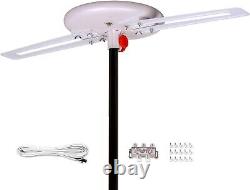 Weather-Resistant Omni-Directional TV Antenna for 4 TVs Easy Setup, 150+ Miles