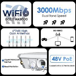 WiFi 6 Dual Band 2.4G+5G AX3000 Long Range Outdoor WiFi Mesh Extender Booster