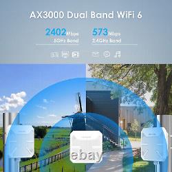 WiFi 6 Range Extender Indoor Outdoor 3000Mbps WiFi Repeater Dual Band Router