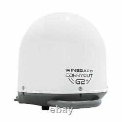 Winegard Carryout G2+ Automatic Portable Satellite TV Antenna, White (Open Box)